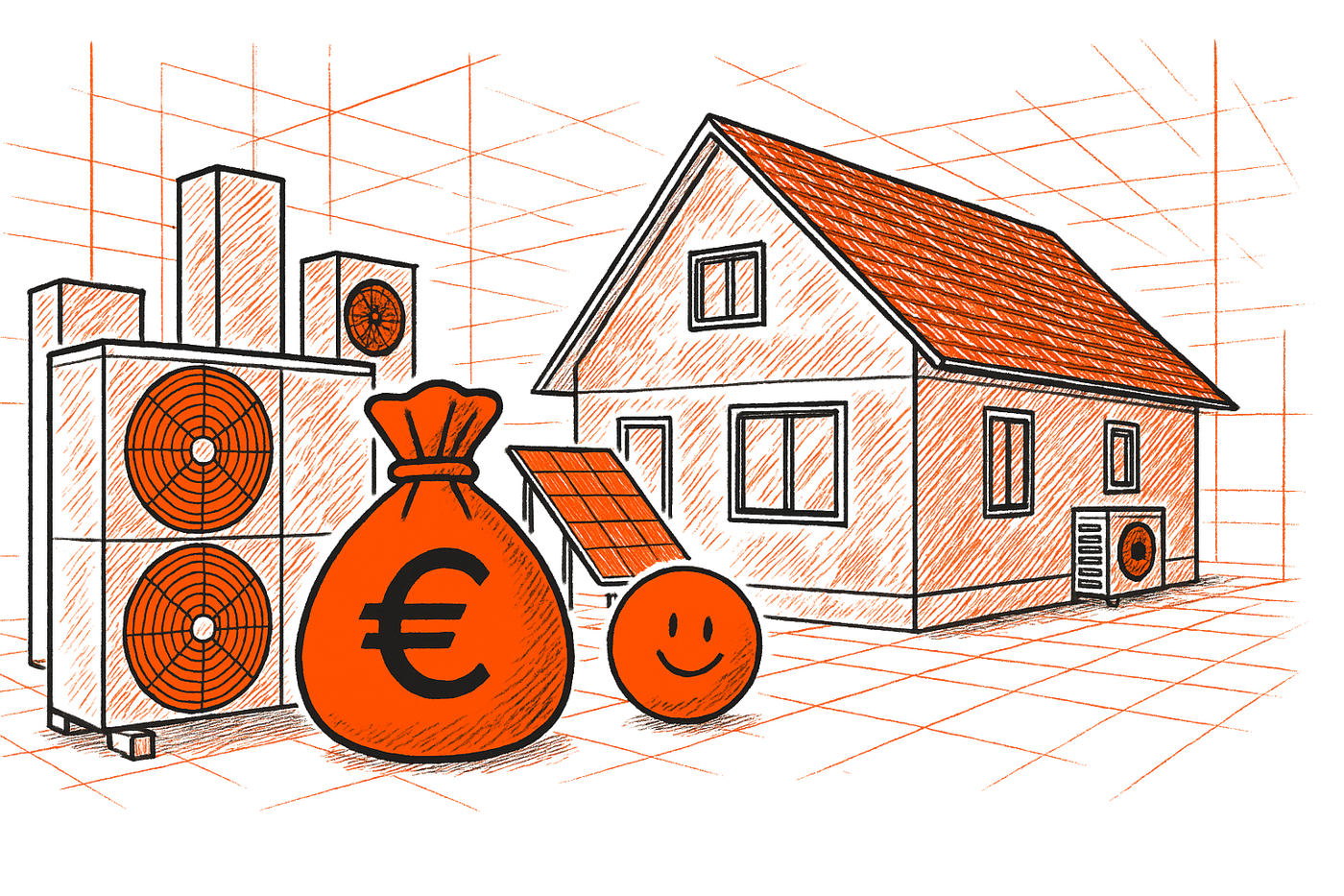 Förderung Heizungstausch – moderne Wärmepumpe im Einfamilienhaus